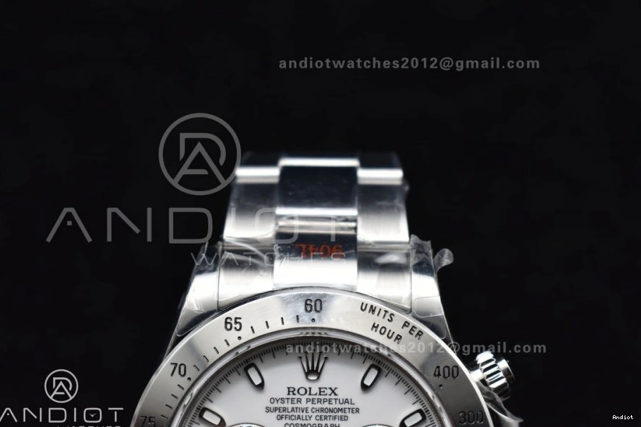 Dial 1:1 SS Daytona Best V2 White on Bracelet QF SA4130 Edition 116520 0329